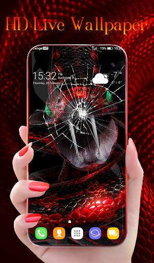 Snake Attack Live Wallpaper & Animated Keyboard screenshot 1