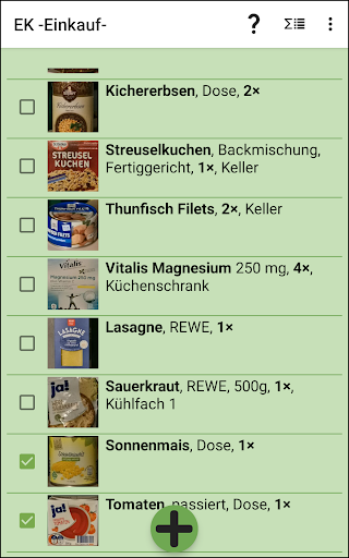 Stock- et listes de courses screenshot 2