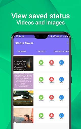 Download status for Whatsapp - Status Saver screenshot 1