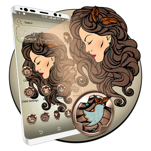 Girl Painting Launcher Theme icon