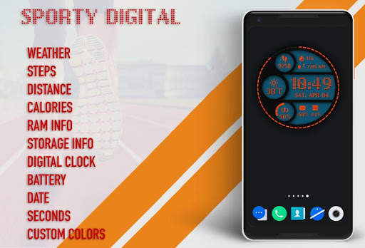 Sporty Digital Watch Face screenshot 2