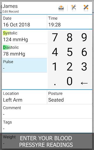 Blood Pressure Log - MyDiary screenshot 1