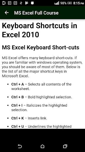 Learn MS Excel (Basic & Advance Course) скриншот 22