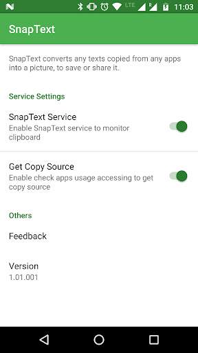 SnapText - Share Text as Pic screenshot 1