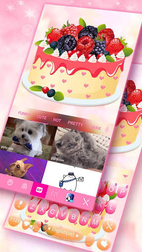Cartoon Blackberry Cake Tema Papan Kekunci screenshot 4