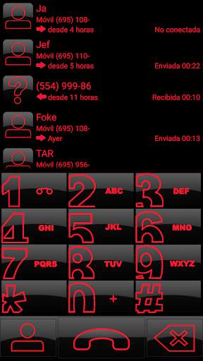 THEME BIG DARK RED EXDIALER screenshot 1
