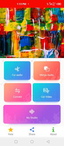 Mp3 cutter, merge audio screenshot 1