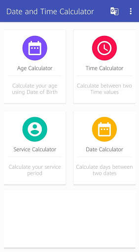 Date and Time Calculator : Age/Service/Time/Date screenshot 1