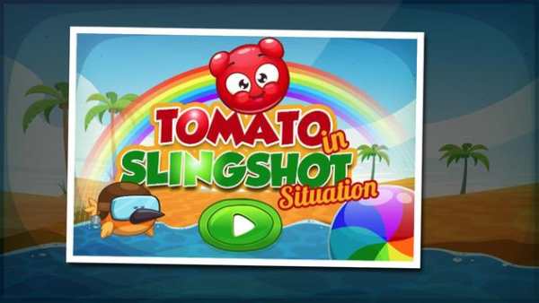 Bouncy Tomato in slingshot y8 screenshot 1