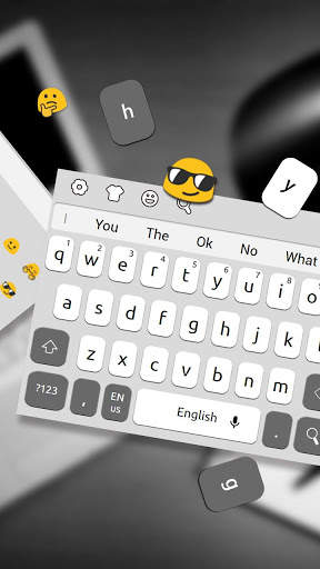Simple Black White Keyboard screenshot 2