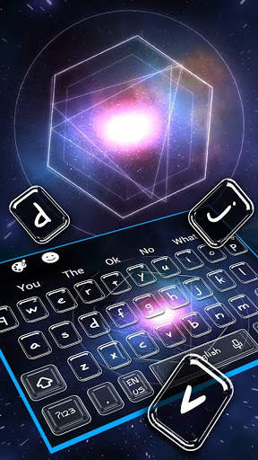 Live Star Black Hole Galaxy Keyboard Theme screenshot 1