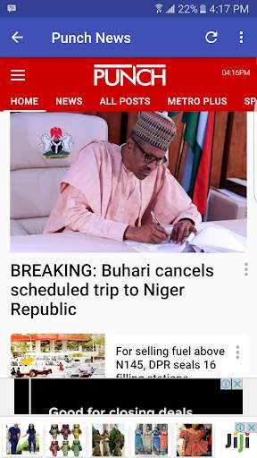 Nigerian News 1 تصوير الشاشة