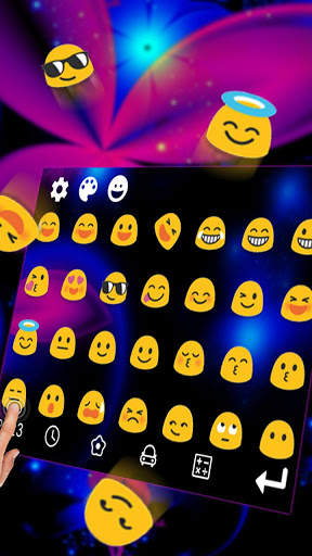 Neon Butterflies Keyboard screenshot 2