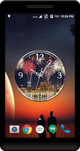 Firework Clock Live Wallpaper screenshot 2