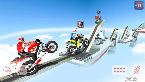 Dirt Bike Roof Top Racing Motocross ATV race games screenshot 2