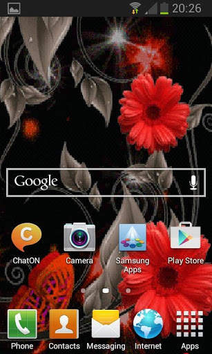 Red Flowers Butterflies LWP 3 تصوير الشاشة
