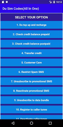 DU Sim Codes(All In One) screenshot 1