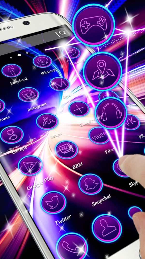 Blue Purple Neon Light Theme screenshot 1