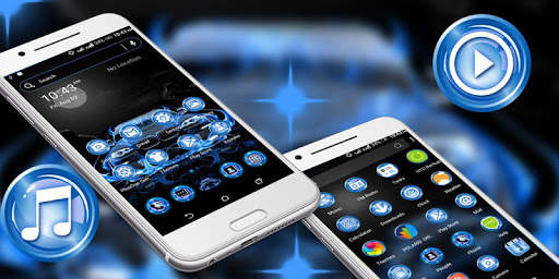 Blue Car Launcher Theme screenshot 3