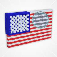Flags Voxel Color by Number 3D logo