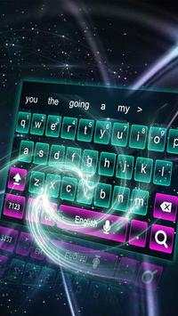 Keyboard Blue Hologram Neon Theme screenshot 1
