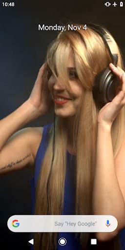 DJ Girl with Headphones 4K Video Wallpaper screenshot 2