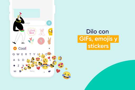 Teclado Fleksy GIF Emoji Temas screenshot 2