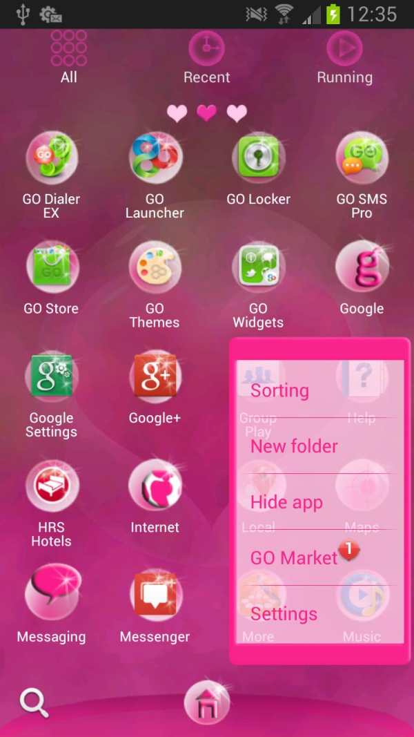 Hearts Theme for GO Launcher screenshot 4