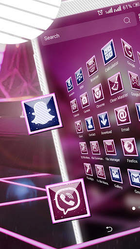 Retro Neon Car Launcher Theme screenshot 3