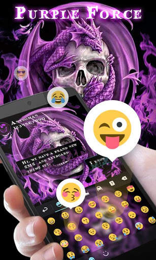 Purple Force GO Keyboard Theme screenshot 3