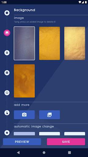 Gold Glitter Clock Wallpaper screenshot 1