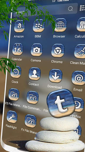 Beach Stone Launcher Theme 2 تصوير الشاشة