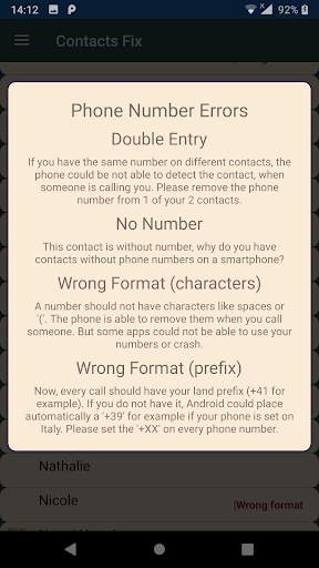 Contacts Fix 5 تصوير الشاشة