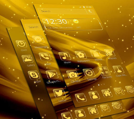 Shiny Gold Launcher Theme screenshot 5