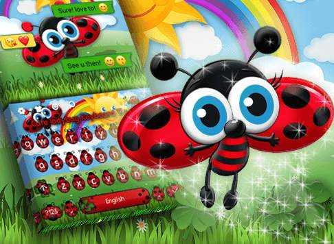 Cute Ladybug Keyboard स्क्रीनशॉट 4