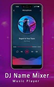 DJ Name Mixer With Music Player - Mix Name To Song screenshot 1