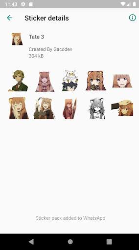 Tate No Yuusha Sticker WA screenshot 4