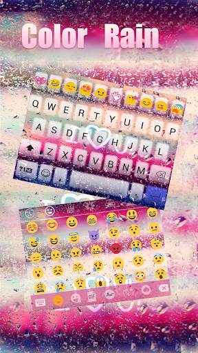 COLOR RAIN Emoji Keyboard Skin screenshot 8