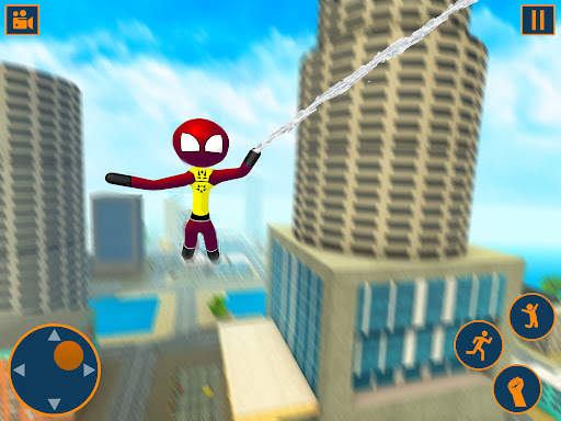 Flying Spider Stickman Hero 3D screenshot 4