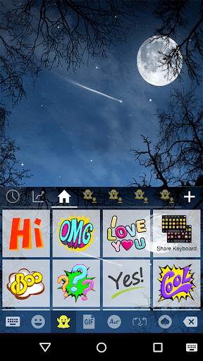 Moonlight Emoji Keyboard Theme स्क्रीनशॉट 3