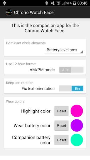 Chrono Watch Face for Wear screenshot 6