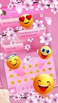Cherry Blossom SMS Keyboard Theme screenshot 3