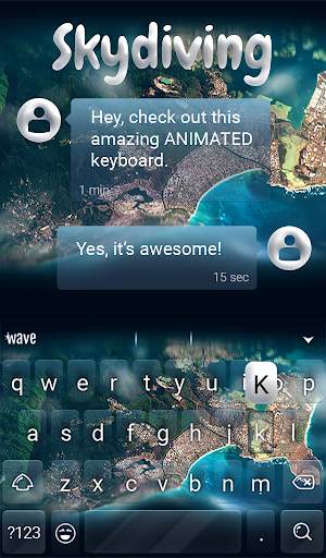 Skydiving Animated Keyboard   Live Wallpaper screenshot 3