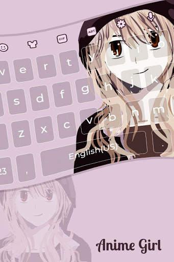 Anime Girl Keyboard 2 تصوير الشاشة