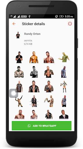 WWE WAStickers स्क्रीनशॉट 3