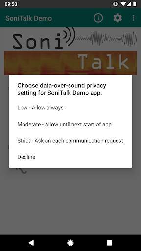 SoniTalk - Exchange Data Over (Ultra)Sound screenshot 4