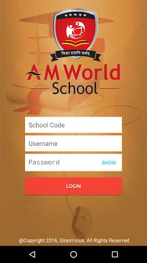 AM WORLD SCHOOL PARENT APP скриншот 1