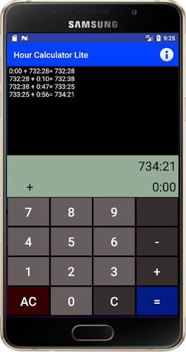 Hour Calculator Lite screenshot 1