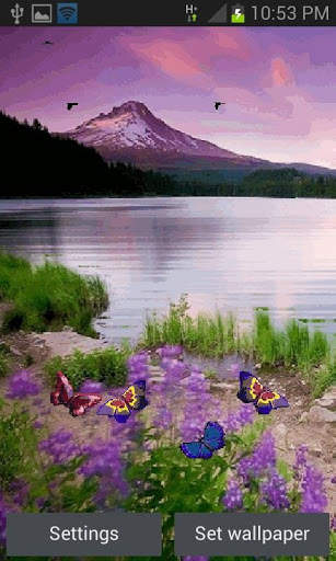 Beautiful Lake Butterfly LWP screenshot 1