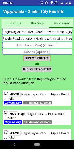 Amaravati, Vijayawada, Guntur APSRTC City Bus Info screenshot 5